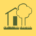 Cozy stylized house with a three